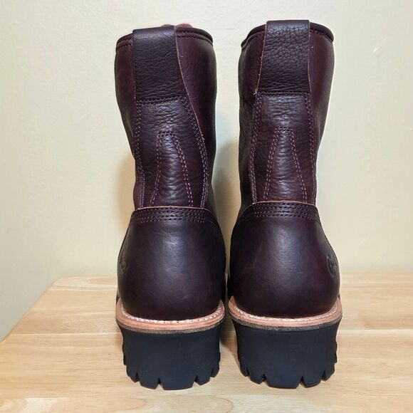 Chippewa Paladin 8" Waterproof Insulated Steel Toe Logger Boots Brown Leather 11 - Picture 5 of 7